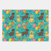 Feuille De Papier Cadeau custom whimsical Labrador Retriever birthday (Devant 2)