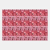 Feuille De Papier Cadeau Cute 3D Red Pink Hearts Candy Valentines Day (Devant 2)
