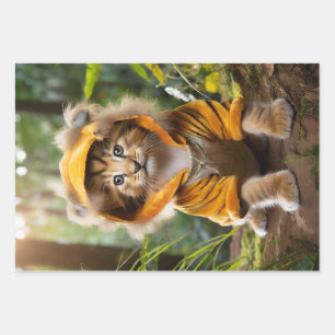 Feuille De Papier Cadeau Cute adorable chatons en costumes POSTERS