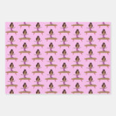 Feuille De Papier Cadeau Cute African American Gymnastics Photo Custom (Devant 3)