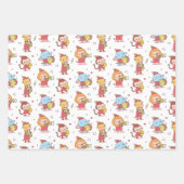 Feuille De Papier Cadeau Cute Animals Marching Musique Anniversaire de enfa (Devant)
