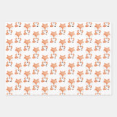 Feuille De Papier Cadeau Cute aquarelle Fox Motif animal (Devant)