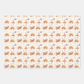 Feuille De Papier Cadeau Cute aquarelle Rainbow Motif d'avion (Devant 3)