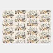 Feuille De Papier Cadeau Cute Australian Animals Verdure Anniversaire Baby  (Devant 3)