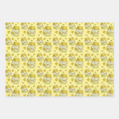 Feuille De Papier Cadeau Cute banane Lait Jaune (Devant 3)