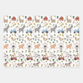 Feuille De Papier Cadeau Cute Barnyard (Devant)