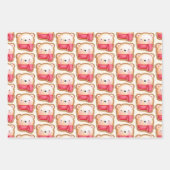 Feuille De Papier Cadeau Cute Bear Face (Devant 2)