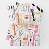 Feuille De Papier Cadeau Cute Beautician Wrapping Paper (En situation)