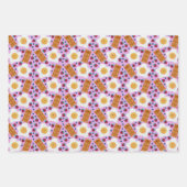 Feuille De Papier Cadeau Cute Blue Eggs Bacon Strawberries Blueberries  (Devant 3)