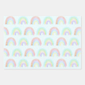 Feuille De Papier Cadeau Cute Boho Abstrait Aquarelle Arc-en-ciel Cadeau (Devant 2)
