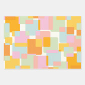 Feuille De Papier Cadeau Cute Boho Retro Pastel Forme géométrique Art (Devant 3)