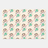 Feuille De Papier Cadeau Cute Cartoon Kids & Rainbow Characters (Devant)