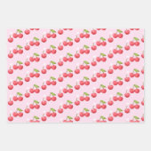 Feuille De Papier Cadeau Cute Cherry 1ère fête d'anniversaire (Devant)