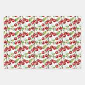 Feuille De Papier Cadeau Cute Cherry Motif à thème Anniversaire (Devant 3)