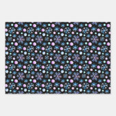 Feuille De Papier Cadeau Cute Chic Flocon de neige Aquarelle Noël (Devant 3)