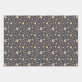 Feuille De Papier Cadeau Cute Chickadee Oiseaux Coeurs Découpage Cadeau (Devant 2)