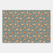 Feuille De Papier Cadeau Cute Chicken Bird Pattern (Devant 3)