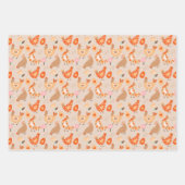 Feuille De Papier Cadeau Cute Chicken Bird Pattern (Devant)