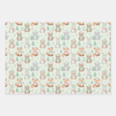 Feuille De Papier Cadeau Cute Christmas Animals Seamless Pattern (Devant 3)
