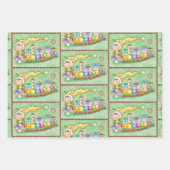 Feuille De Papier Cadeau Cute Christmas Caterpillar Train with Presents (Devant)