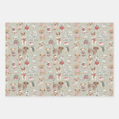 Feuille De Papier Cadeau Cute Christmas Dogs (Devant)