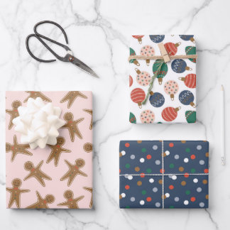 Feuille De Papier Cadeau Cute Christmas Gingerpain & Ornamiens Motif