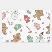 Feuille De Papier Cadeau Cute Christmas Seamless Pattern Wrapping Paper – G (Devant)