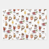 Feuille De Papier Cadeau Cute Cosy Festive Sweet Traitements Noël (Devant 3)