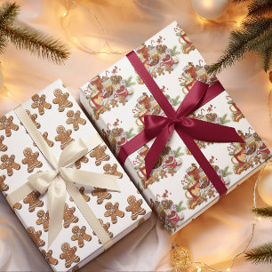 Feuille De Papier Cadeau Cute Cosy Festive Sweet Traitements Noël