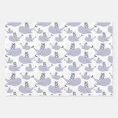 Feuille De Papier Cadeau Cute Crabe De Baleine Nautique Octopus (Devant)