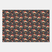 Feuille De Papier Cadeau Cute Dachshund Motif de Noël (Devant 2)