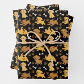 Feuille De Papier Cadeau Cute Dog Pattern (En situation)