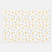 Feuille De Papier Cadeau Cute Ducklings and Wildflowers Pattern (Devant 2)