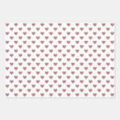 Feuille De Papier Cadeau Cute Dusty Rose Hearts Motif (Devant)
