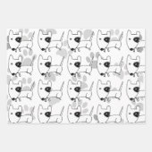 Feuille De Papier Cadeau Cute English Bull Terrier (Devant 3)