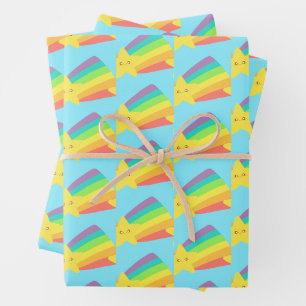 Feuille De Papier Cadeau Cute étoile arc-en-ciel