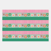 Feuille De Papier Cadeau Cute finlandais Patchwork Floral Motif (Devant 3)