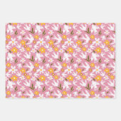 Feuille De Papier Cadeau Cute Floral Bird Seamless Pattern (Devant 3)