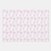 Feuille De Papier Cadeau Cute Fluffy Kittens rose (Devant 3)