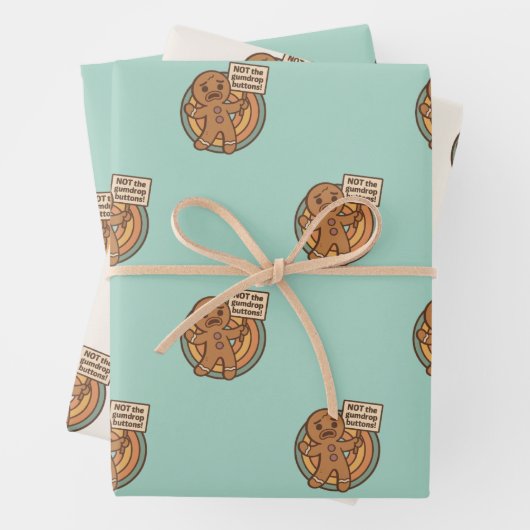Feuille De Papier Cadeau Cute Gingy Gingerbread Christmas Wrapping Paper (En situation)