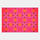 Feuille De Papier Cadeau Cute Girl Orange et rose (Devant)