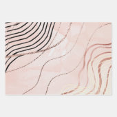 Feuille De Papier Cadeau Cute Girl Rose Bohême Rose Gold Design (Devant 3)