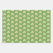 Feuille De Papier Cadeau Cute Green Tree Frog - 3x motif transparent. (Devant)