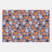 Feuille De Papier Cadeau Cute Halloween Chats et Crânes Éffrayant (Devant 3)