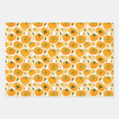 Feuille De Papier Cadeau Cute Hand-Drawn Persimmons Seamless Pattern (Devant 2)