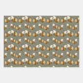 Feuille De Papier Cadeau Cute Happy Bees (Devant 2)
