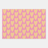Feuille De Papier Cadeau Cute Heart Art Style Rétro Amour (Devant 3)