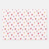 Feuille De Papier Cadeau Cute Hearts and dots Valentines Pattern (Devant 3)
