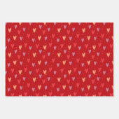 Feuille De Papier Cadeau Cute Hearts and dots Valentines Pattern (Devant)