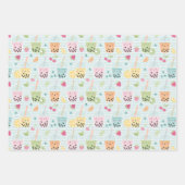 Feuille De Papier Cadeau Cute Kawaii Bubble Tea pastel motifs (Devant)